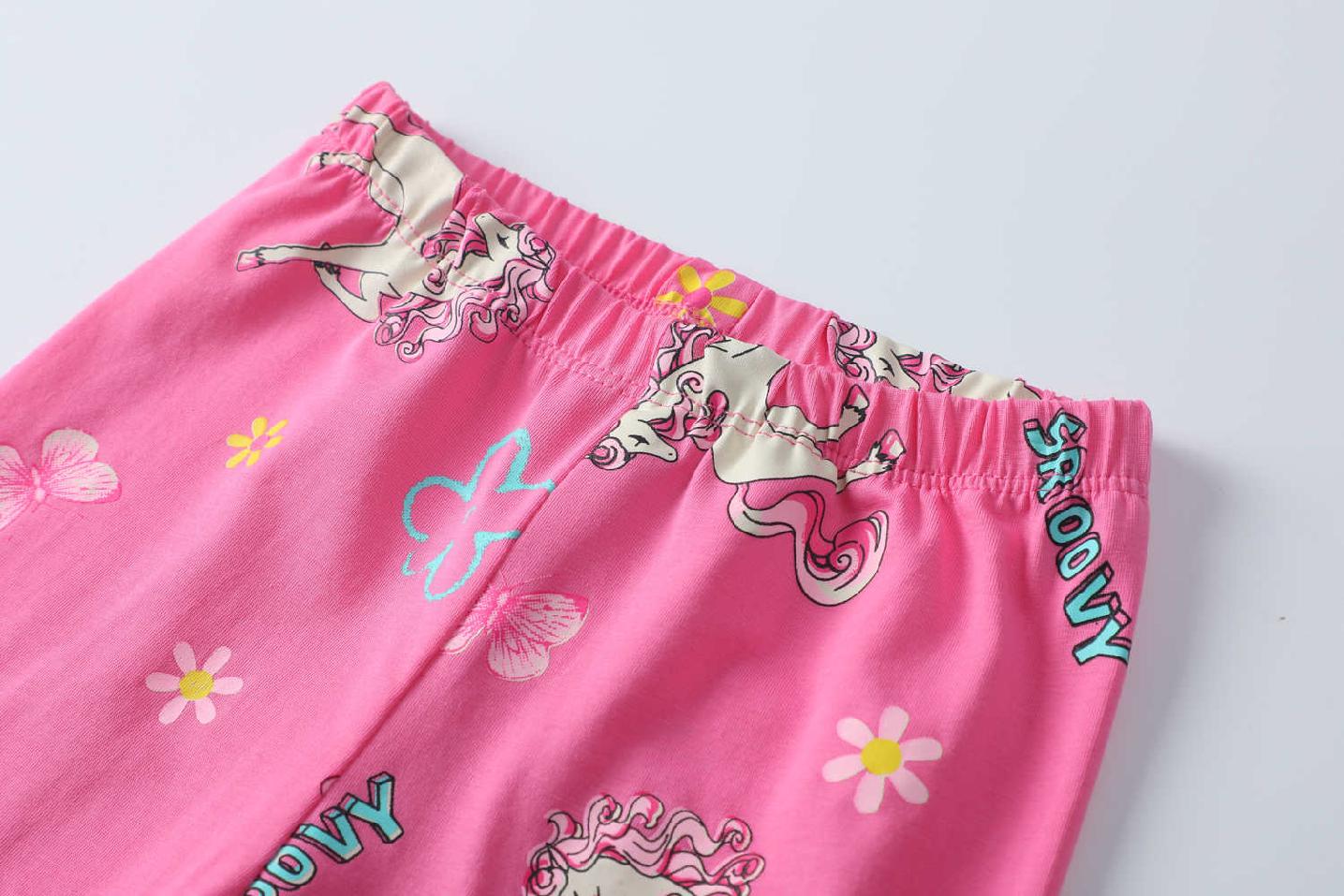 Dívčí 3/4 legíny Kugo SL3565 tmavší růžové